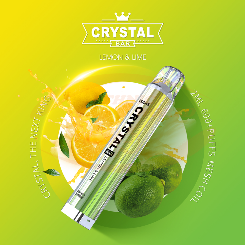 Crystal Bar 600+ Puffs - Lemon and Lime