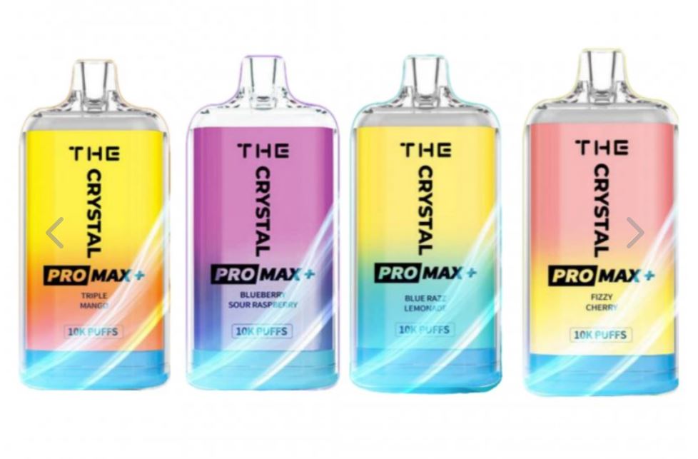 The Crystal Pro Max 10000+ puffs - Triple Mango, Blueberry Sour Raspberry, Blue Razz Lemonade and Fizzy Cherry